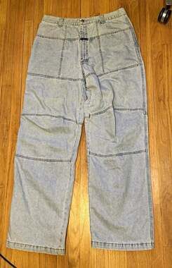 Marithe Francois Girbaud Vintage Y2K 90s Baggy Light Wash Jeans 36x36